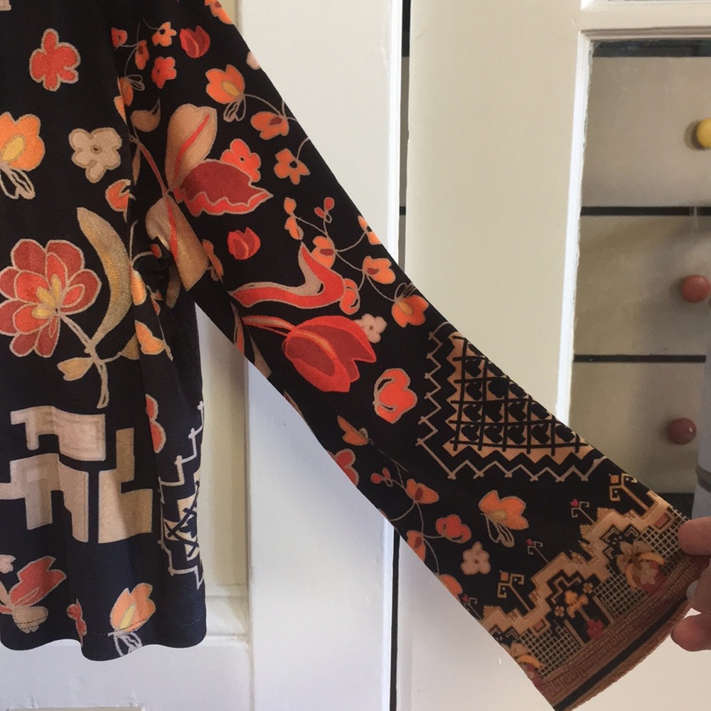 Asian-inspired floral velour jacket